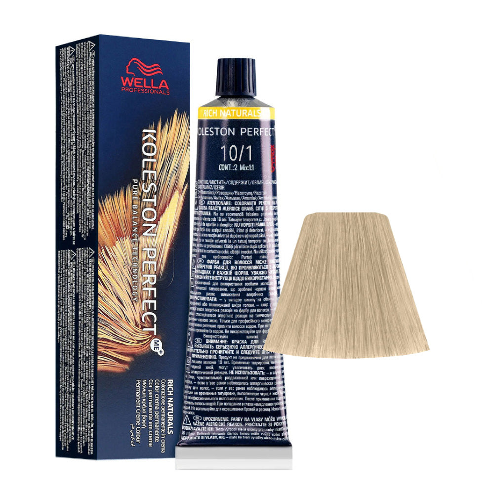 Koleston Perfect ME+ Rich Naturals 10/1 — tubo 60 ml e ciocca colore