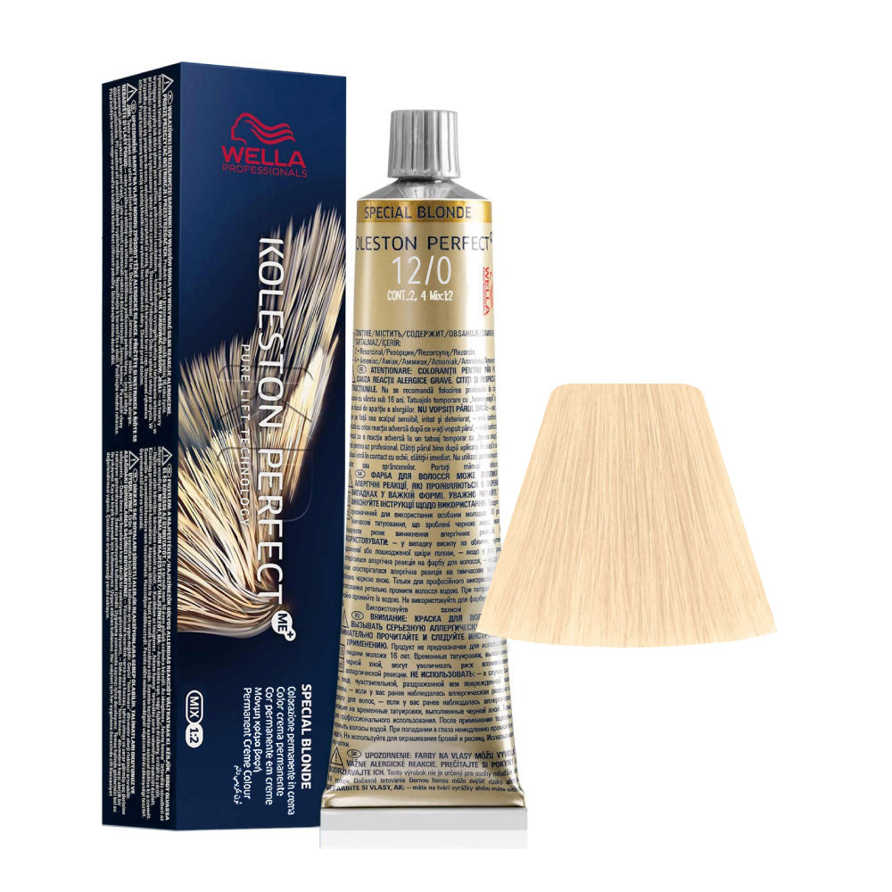 Koleston Perfect ME+ Special Blonde 12/0 — tubo 60 ml e ciocca colore