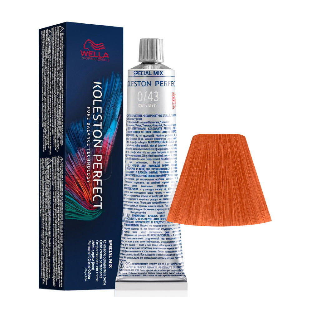 Koleston Perfect ME+ Special Mix 0/43 — tubo 60 ml e ciocca colore