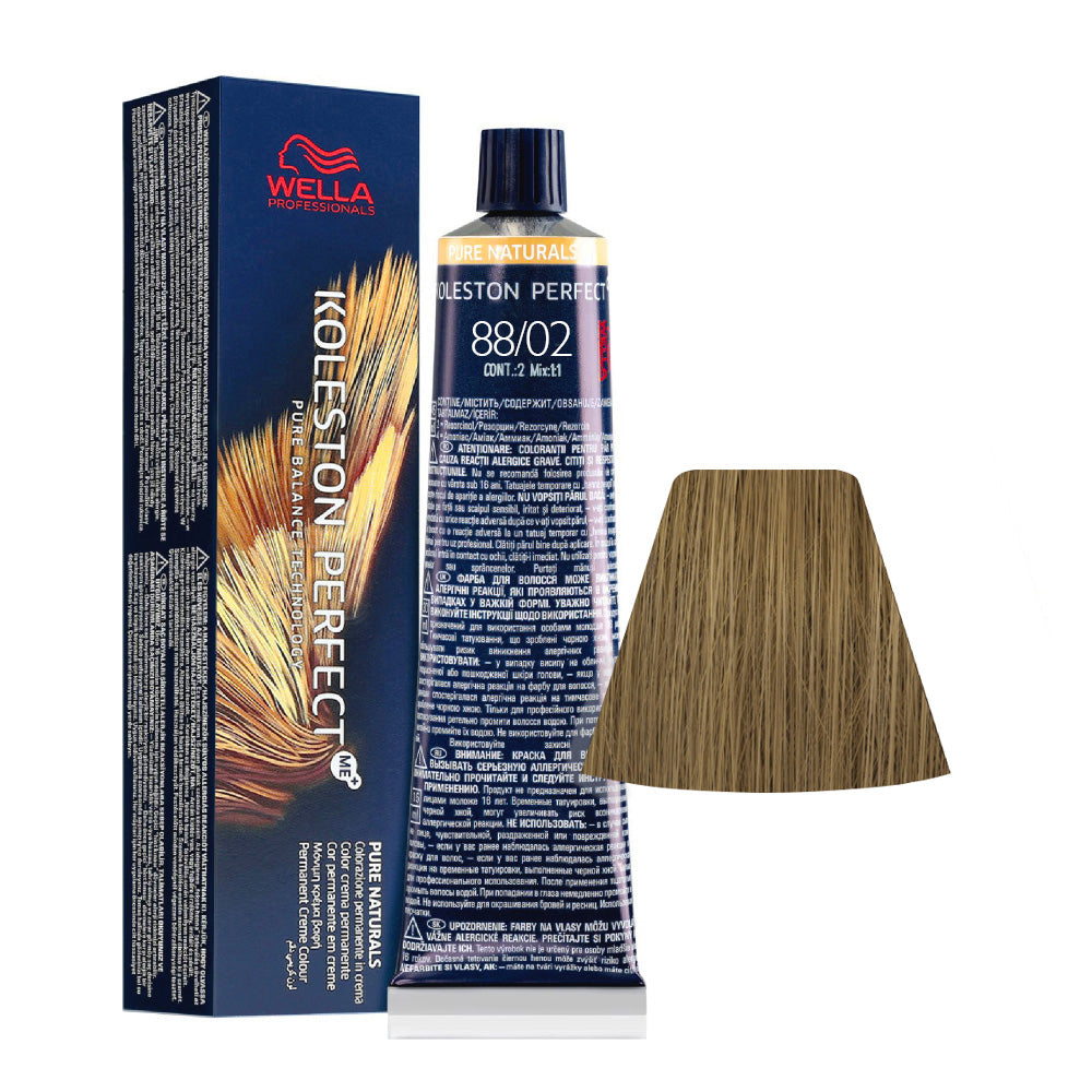 Koleston Perfect ME+ Pure Naturals 88/02 — tubo 60 ml e ciocca colore