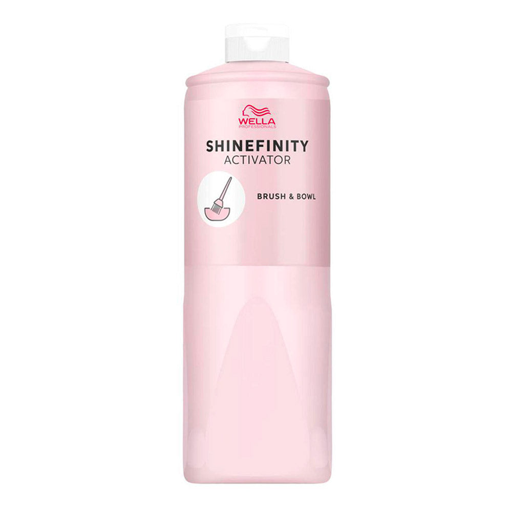 Wella Shinefinity Attivatore 2% Brush 1000 ml — flacone per ciotola e pennello