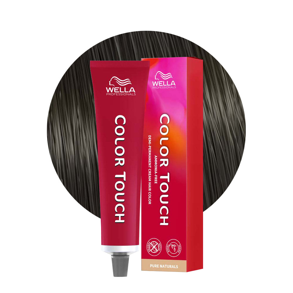 Color Touch Pure Naturals 3/0 — tubo 60 ml e ciocca colore