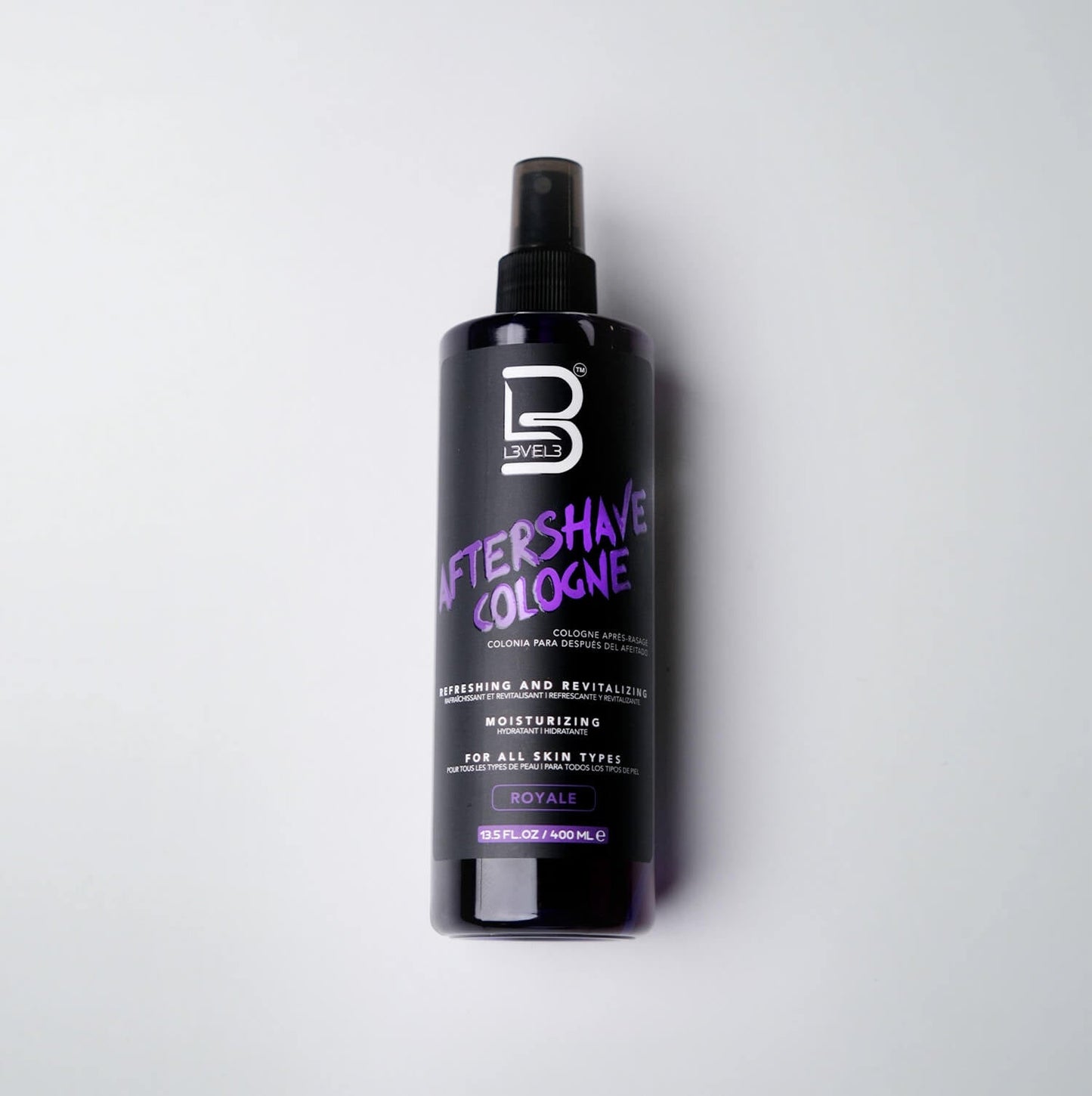 L3VEL3 After Shave Cologne 400 ml, dopobarba formato barber — fragranza Royale