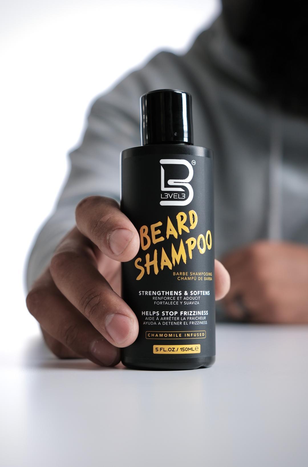 L3VEL3 Beard Shampoo, shampoo da barba alla camomilla 150 ml — foto prodotto