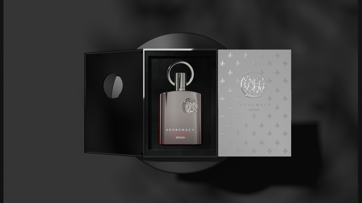 Afnan Supremacy Not Only Intense, cofanetto aperto