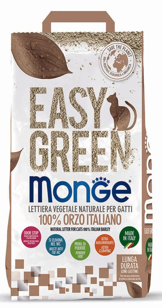 Monge Easy Green 100% orzo italiano — lettiera vegetale per gatti