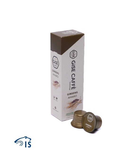 Confezione da 10 capsule Gise Caffè Ginseng Amaro per sistema Gise