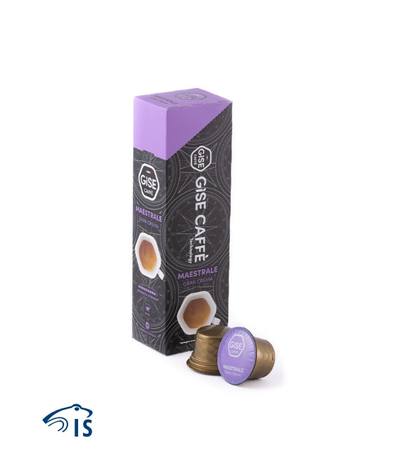 Confezione da 10 capsule Gise Caffè Maestrale Gran Crema per sistema Gise
