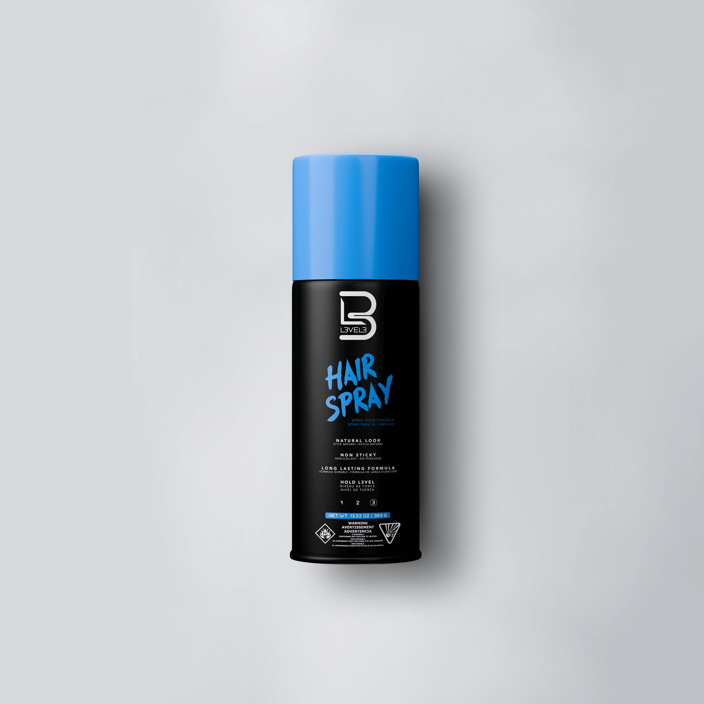 L3VEL3 Hair Spray, lacca capelli tenuta forte — formato 100 g