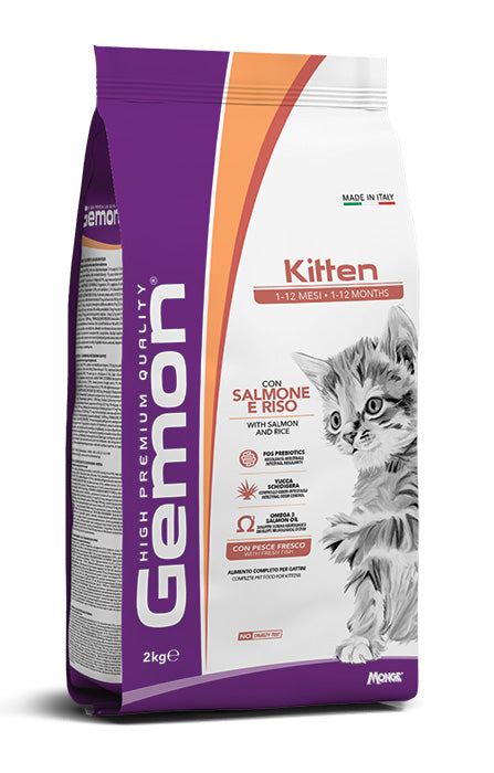 Gemon Kitten con Salmone e Riso — sacco da 2 kg
