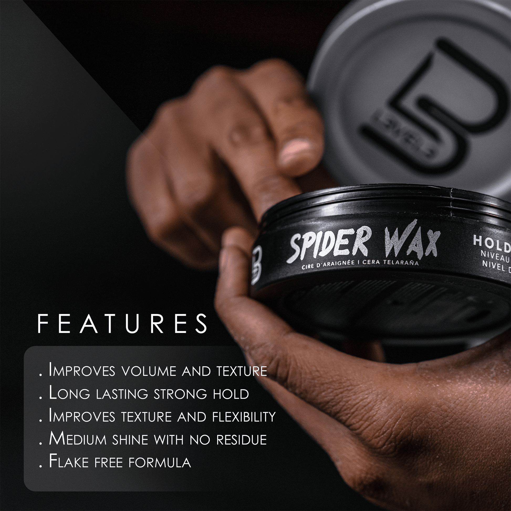 L3VEL3 Spider Wax, cera filante effetto texture 150 ml — foto prodotto
