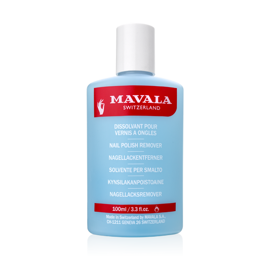 Flacone Mavala Dissolvant Doux solvente per smalto blu 100 ml