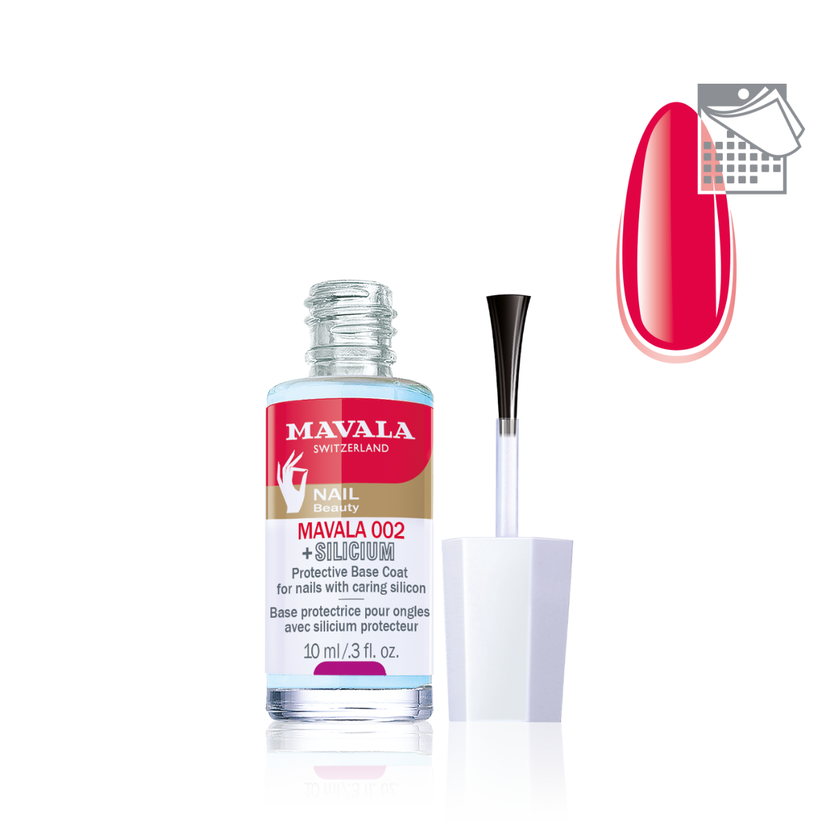 Flacone Mavala 002 base protettiva al silicio 10 ml con pennello