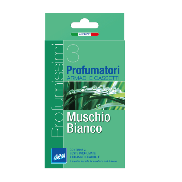 Dea Profumissimi Muschio Bianco — profumatori per armadi, 3 bustine