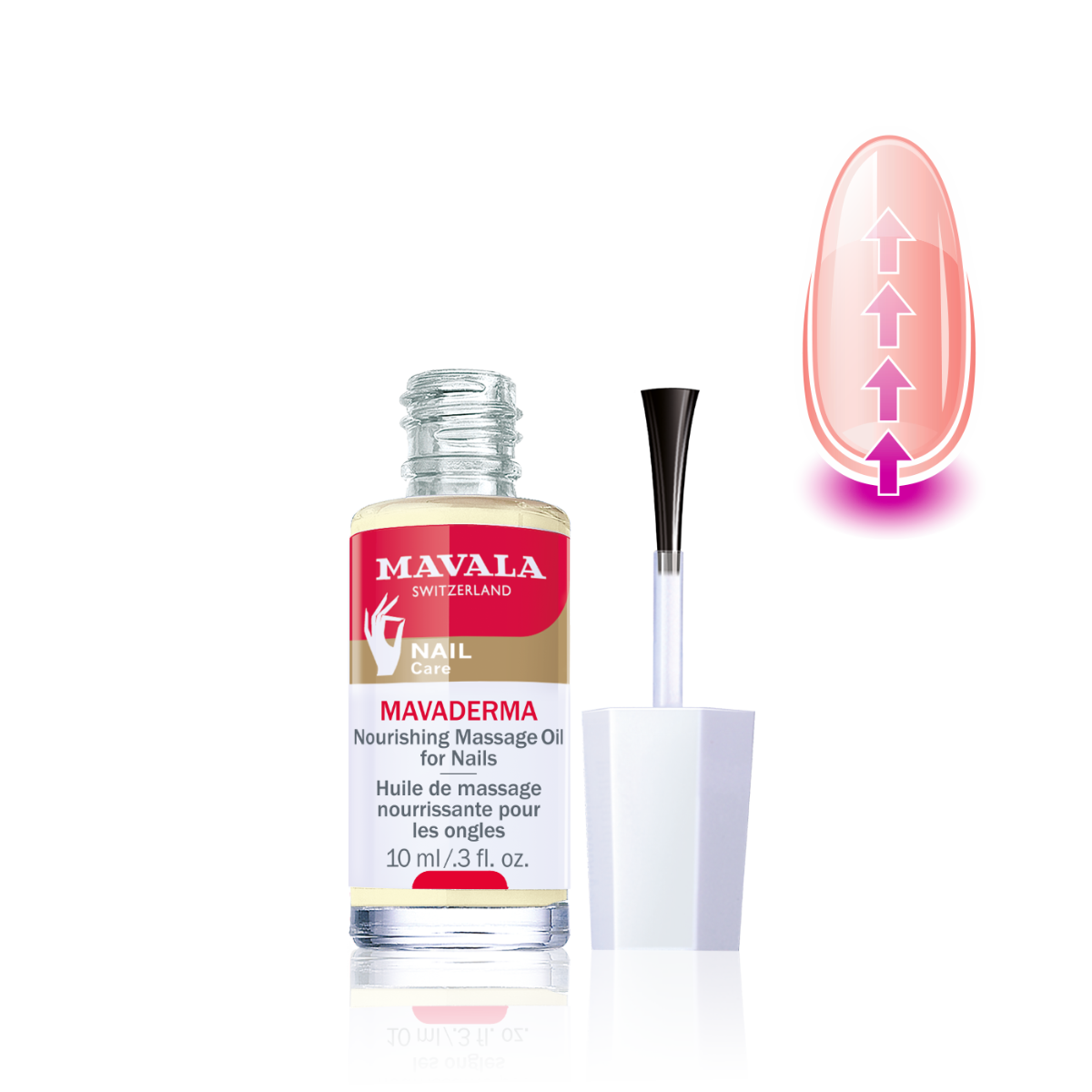 Flacone Mavala Mavaderma olio da massaggio per la crescita delle unghie 10 ml
