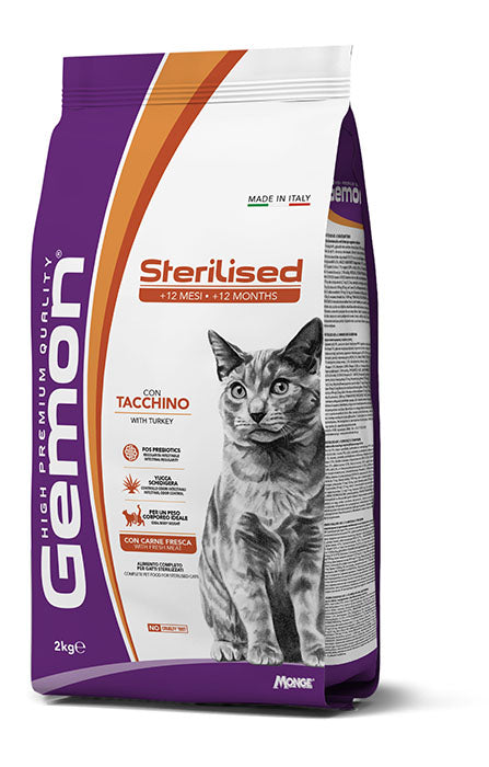 Gemon Sterilised con Tacchino — sacco da 7 kg