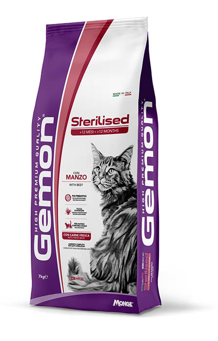 Gemon Sterilised con Manzo — sacco da 7 kg