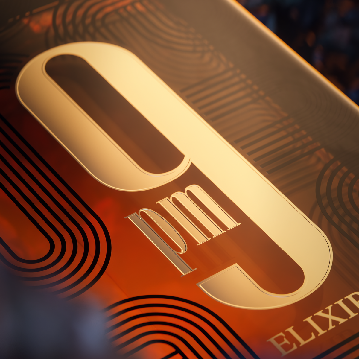 Afnan 9 PM Elixir, flacone in atmosfera