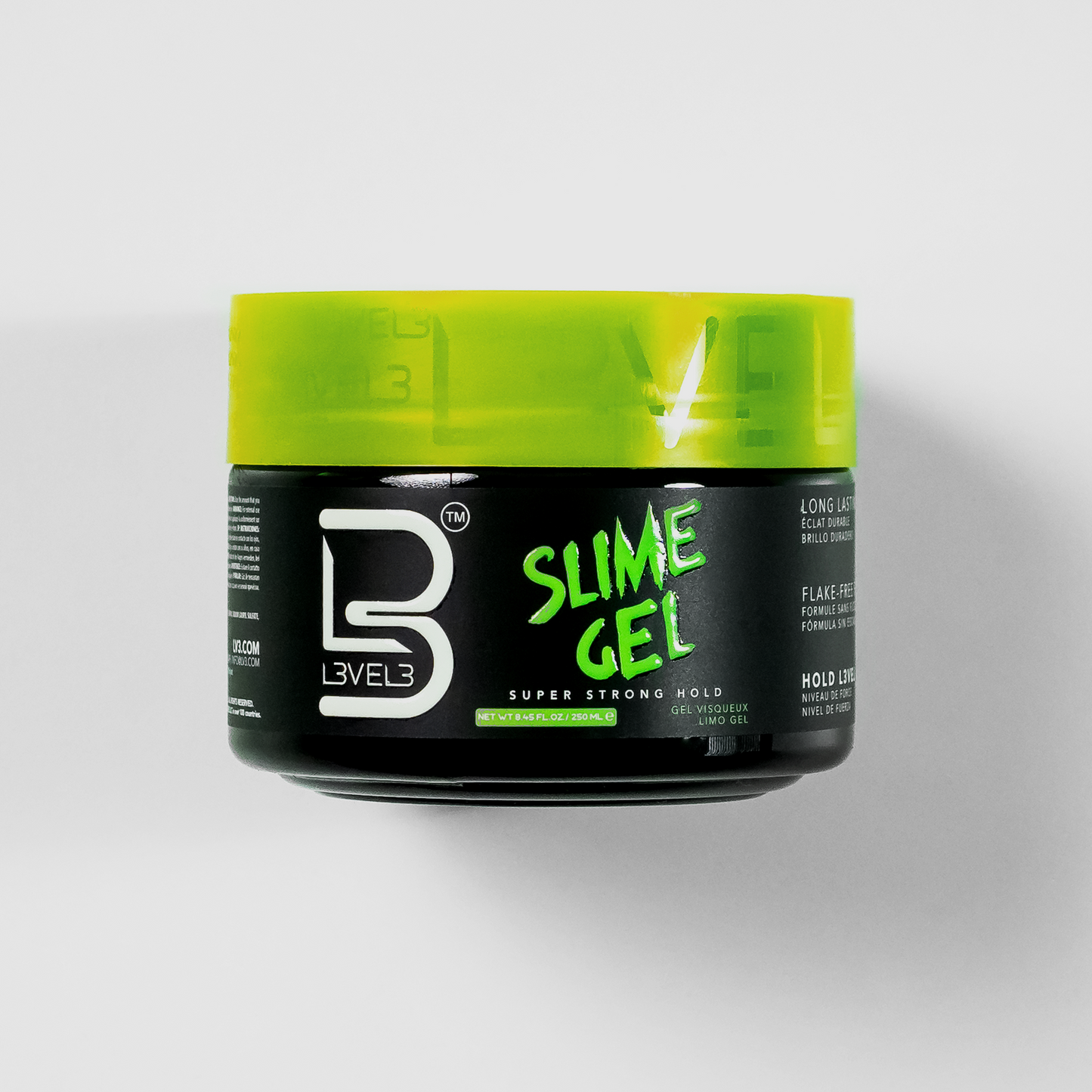 L3VEL3 Slime Gel, gel capelli tenuta forte Long Lasting Shine — formato 250 ml