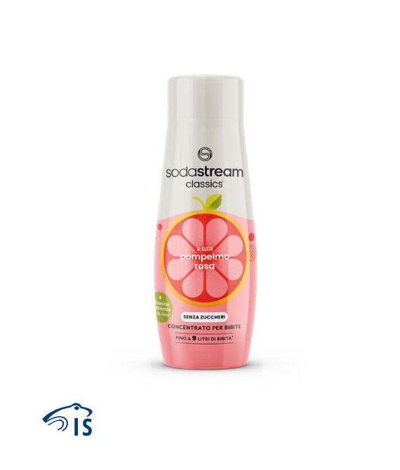 Bottiglia di concentrato SodaStream gusto pompelmo rosa da 440 ml