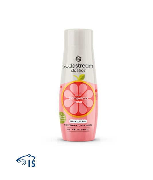 Bottiglia di concentrato SodaStream gusto pompelmo rosa da 440 ml