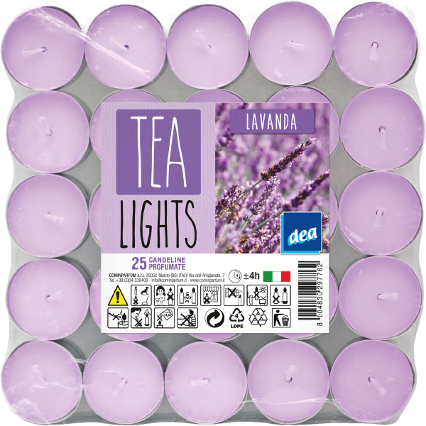 Dea Tea Lights Lavanda — 25 candeline profumate