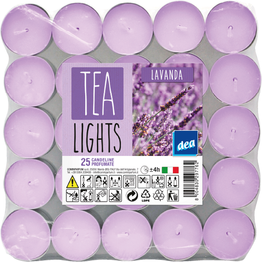Dea Tea Lights Lavanda — 25 candeline profumate