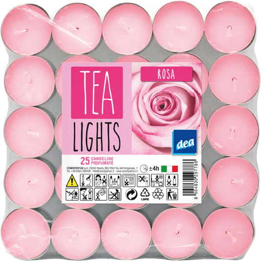 Dea Tea Lights Rosa — 25 candeline profumate