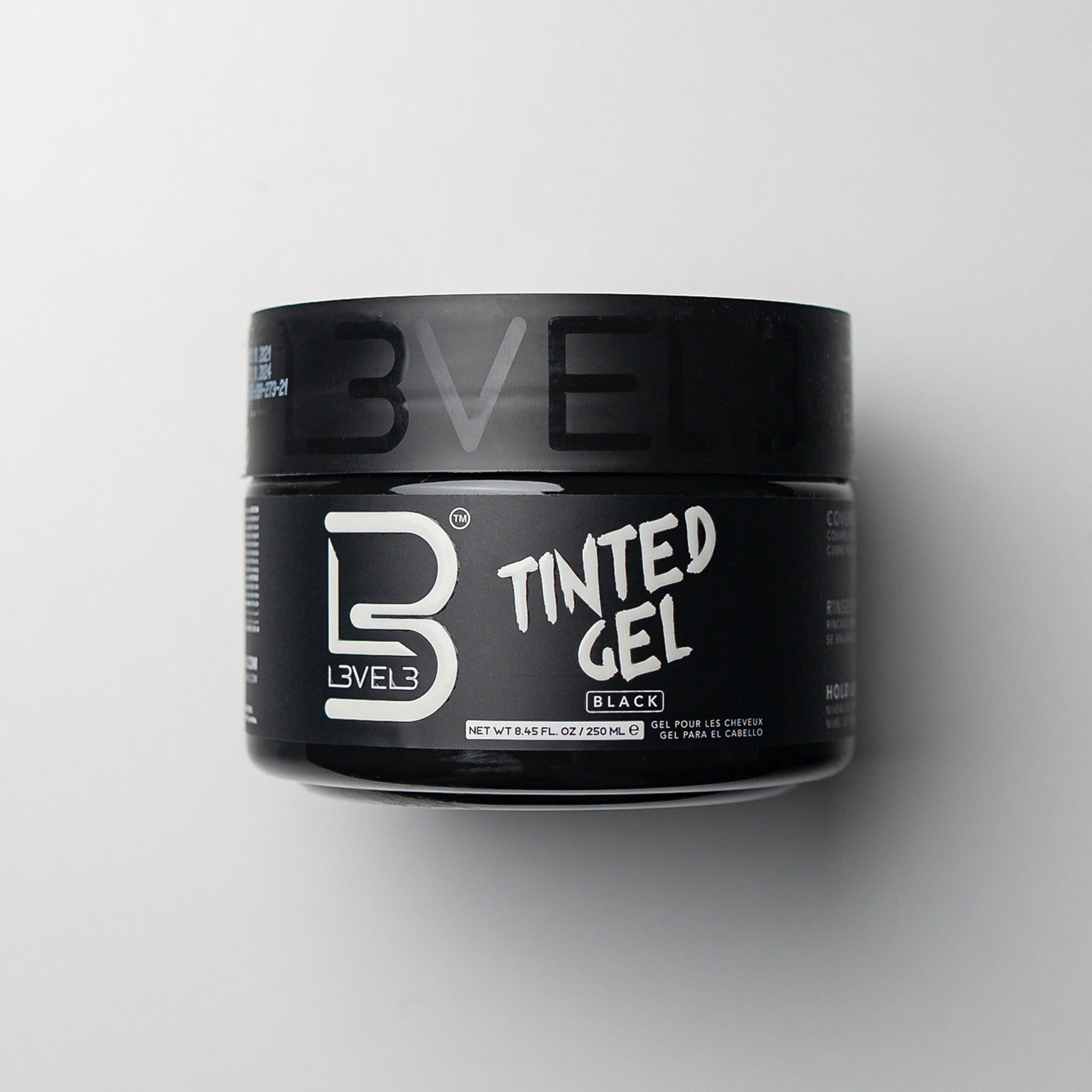 L3VEL3 Tinted Gel Black, gel colorato nero copri-grigi 250 ml — foto prodotto