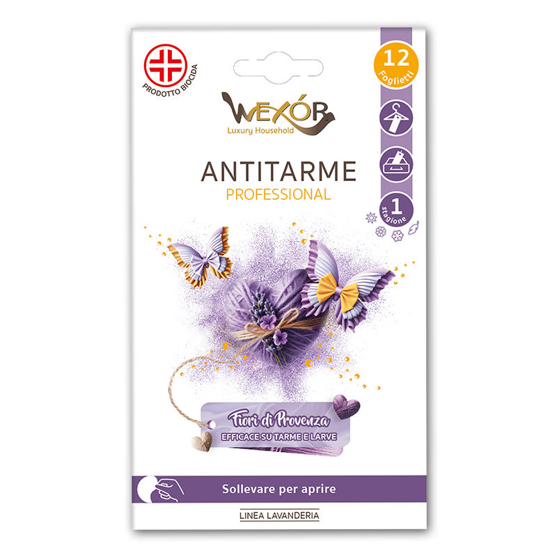 Wexor Antitarme Professional 12 foglietti fiori di Provenza