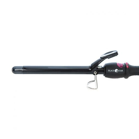 Ferro arricciacapelli Black Star Magik Ø 19 mm, fusto nero in titanio ceramizzato con supporto d'appoggio
