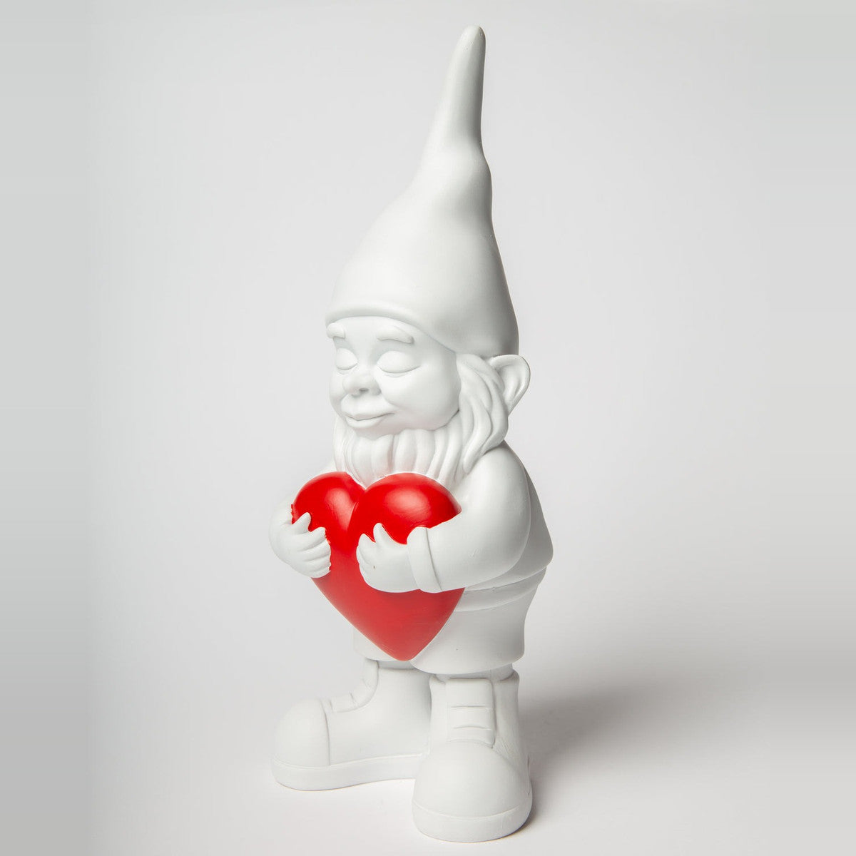 Nano Lover Blogo Design bianco con cuore rosso, di tre quarti
