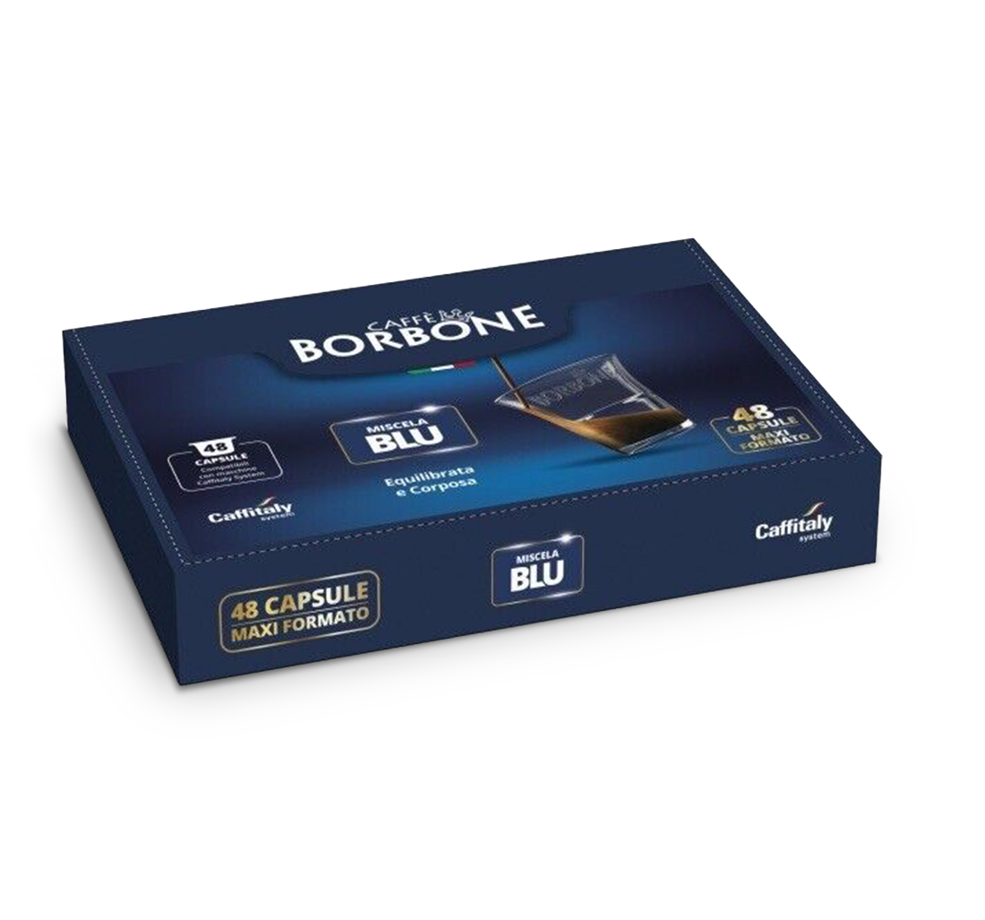 Confezione da 48 capsule Caffè Borbone Miscela Blu compatibili Caffitaly System