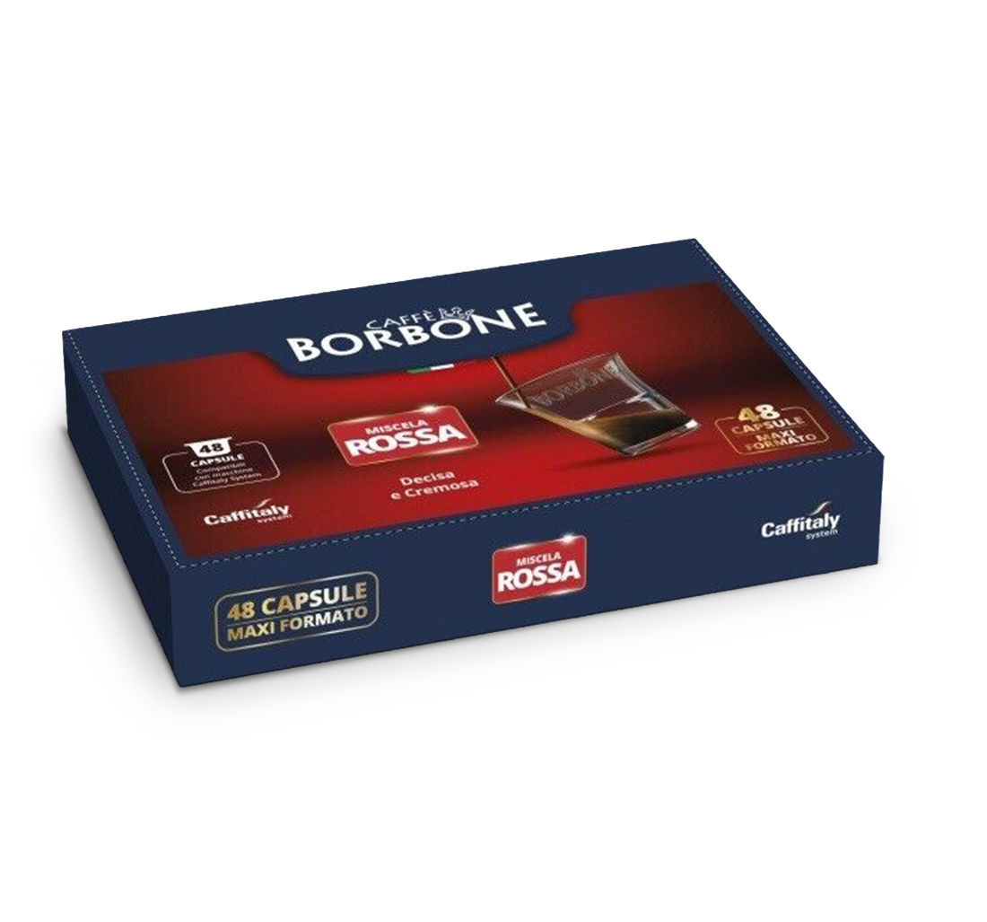 Confezione da 48 capsule Caffè Borbone Miscela Rossa compatibili Caffitaly System