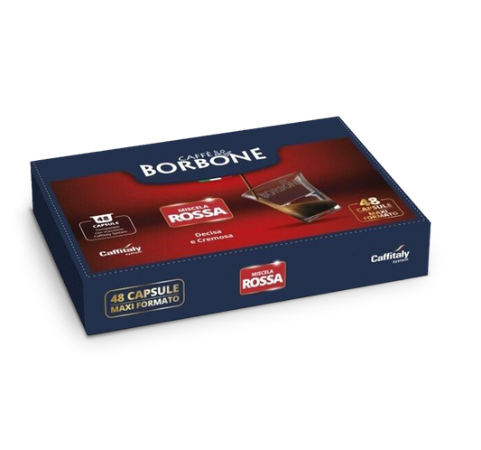 Confezione da 48 capsule Caffè Borbone Miscela Rossa compatibili Caffitaly System