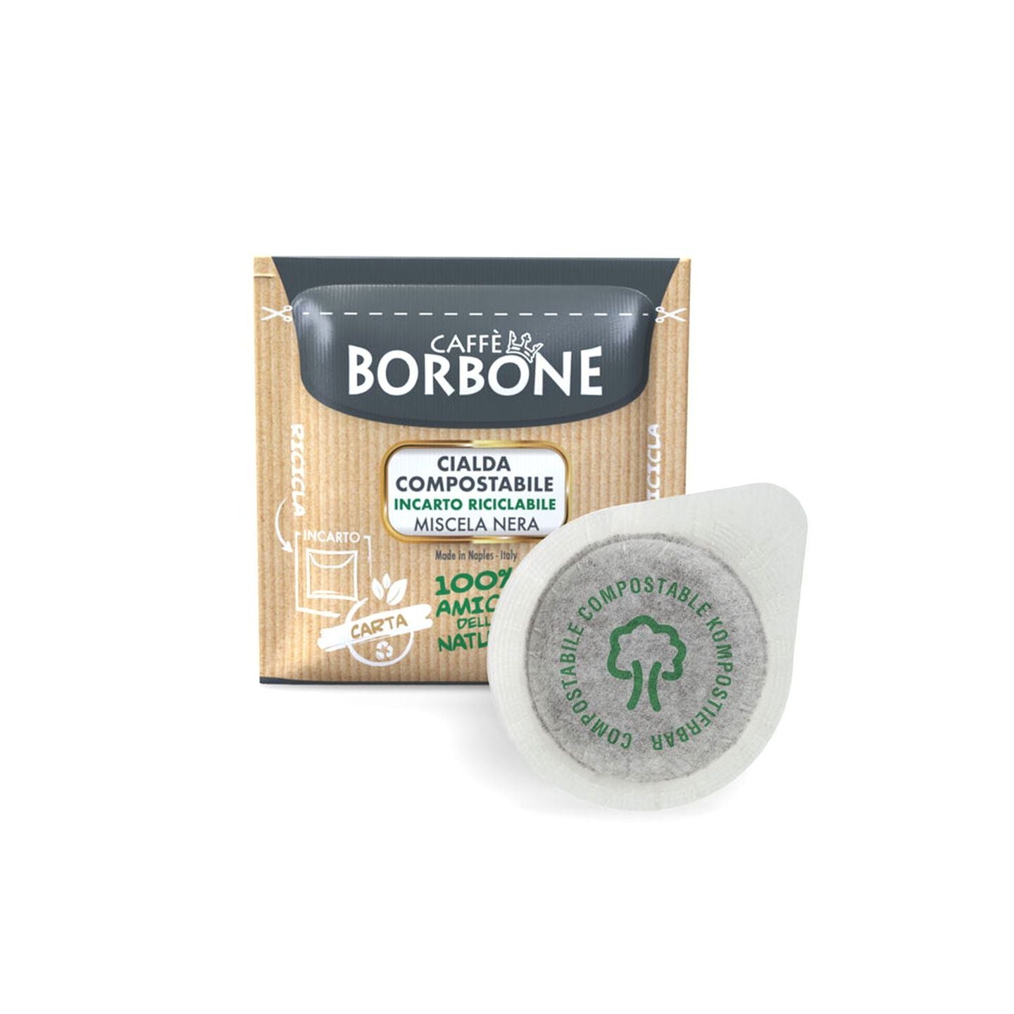 Caffè Borbone Miscela Nera — 50 cialde compostabili ESE 44 mm