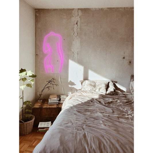 Insegna neon LED Candy Shock Back accesa, 80 × 38 cm