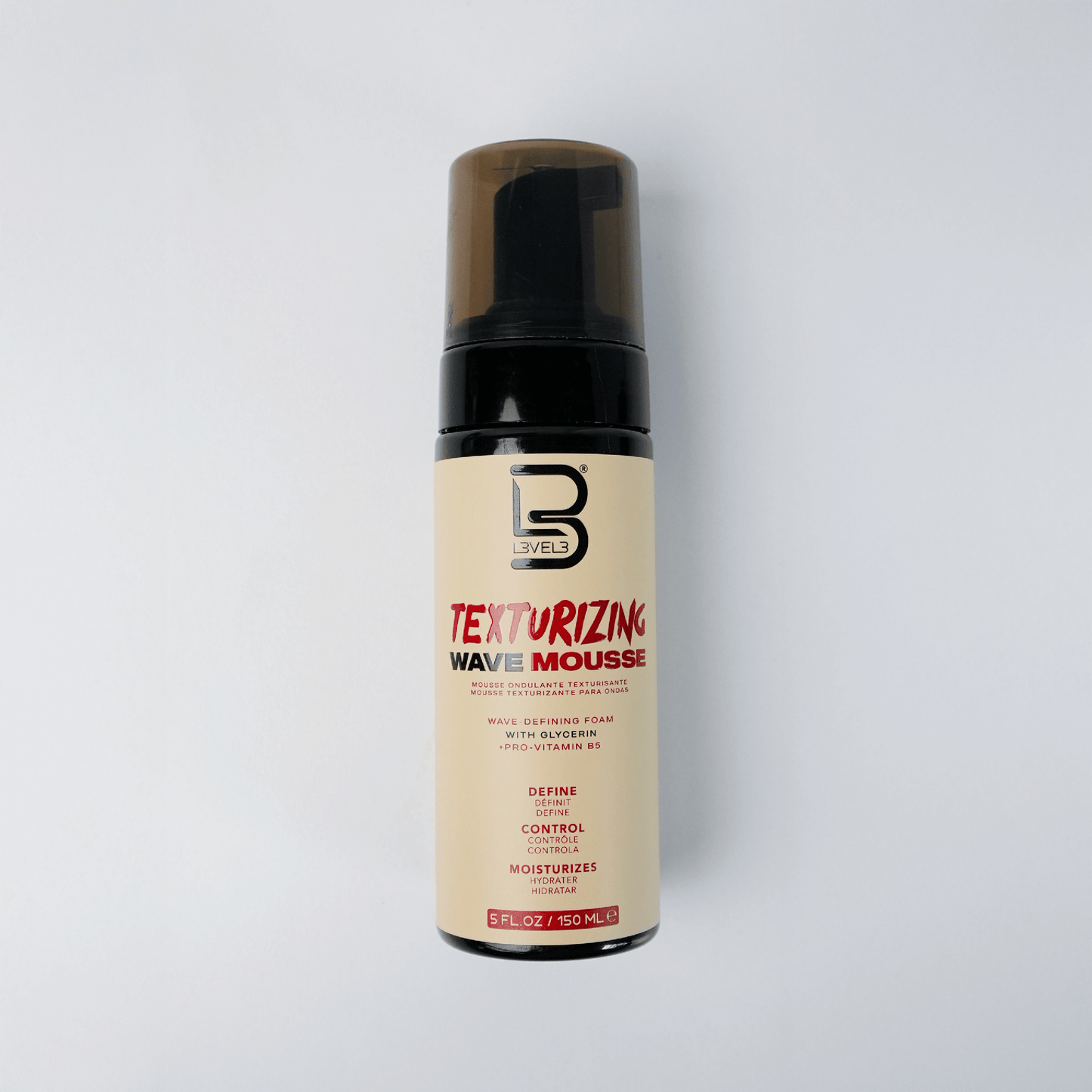 L3VEL3 Texturizing Wave Mousse, mousse ondulante 150 ml — foto prodotto