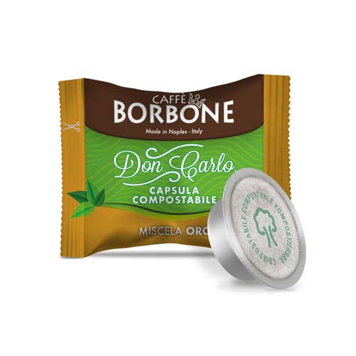 Caffè Borbone Don Carlo Miscela Oro — 50 capsule compostabili compatibili Lavazza A Modo Mio