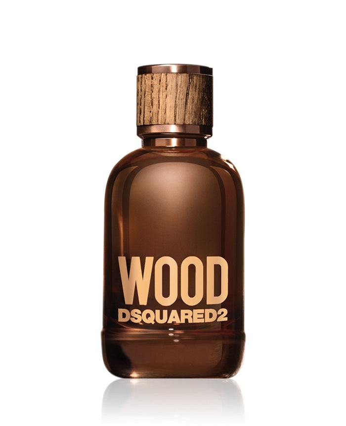 Dsquared2 Wood Pour Homme Eau de Toilette 50 ml, flacone marrone con tappo in legno