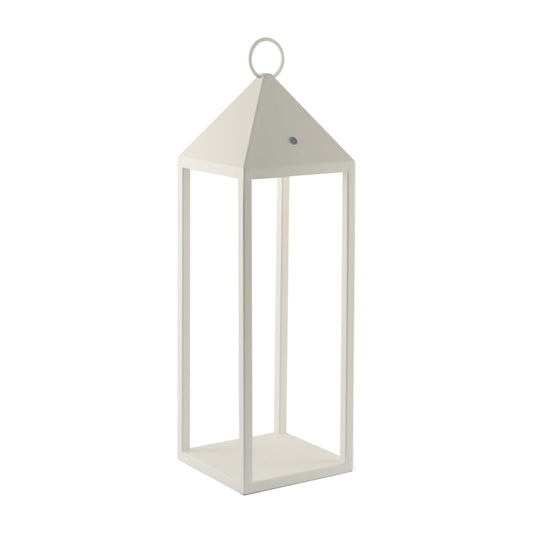 Feng Glow, lanterna LED senza fili ricaricabile bianca, 15 × 15 cm, alta 50 cm