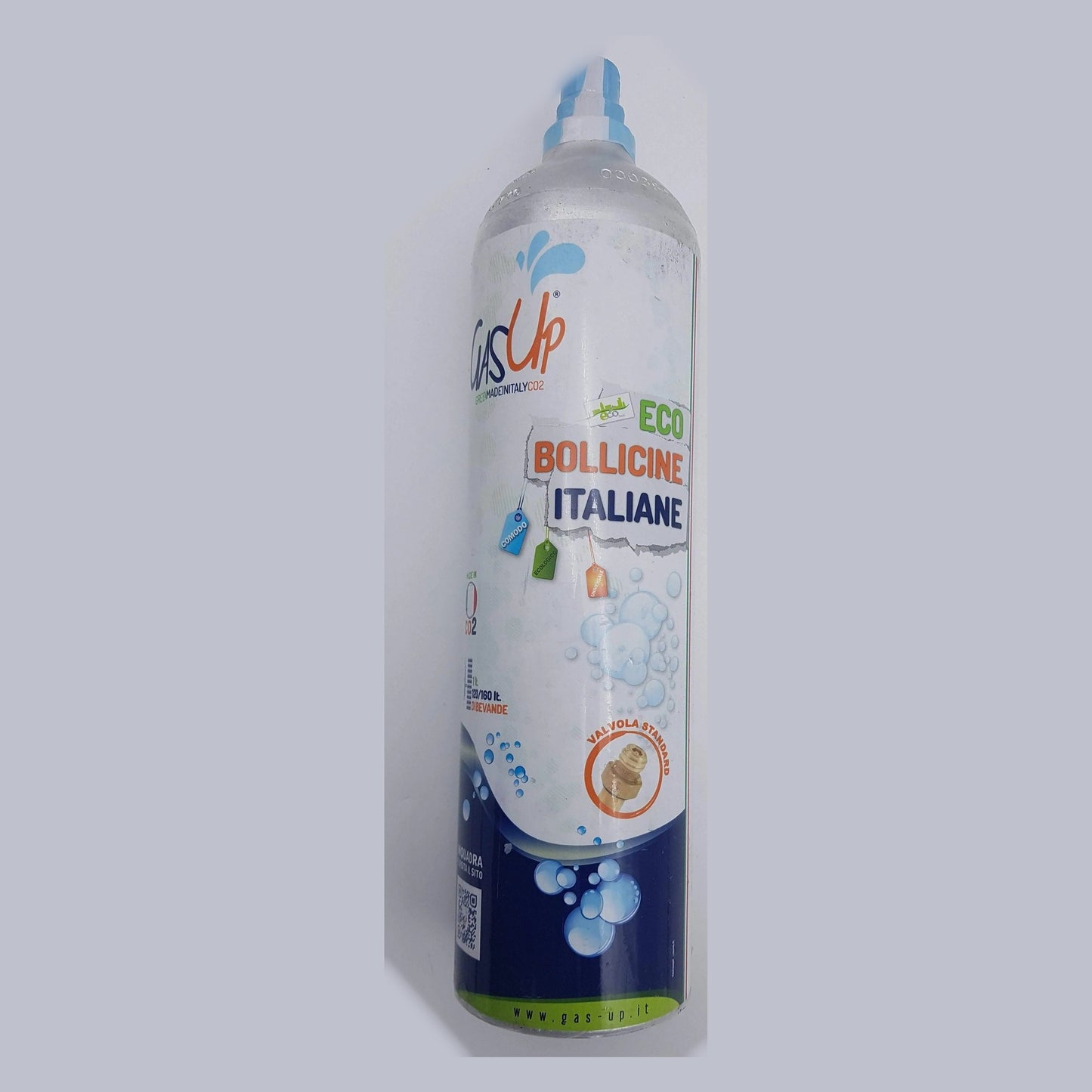 Bombola CO2 Gas Up da 1 kg con attacco standard a vite, ricarica vuoto per pieno da Idea Shop Acqui Terme