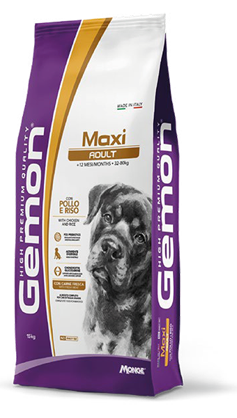 Gemon Maxi Adult con Pollo e Riso — sacco da 15 kg