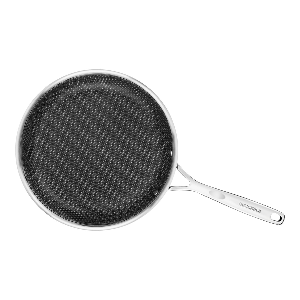 Henckels Paradigm padella in acciaio antiaderente a nido d'ape 28 cm, vista dall'alto