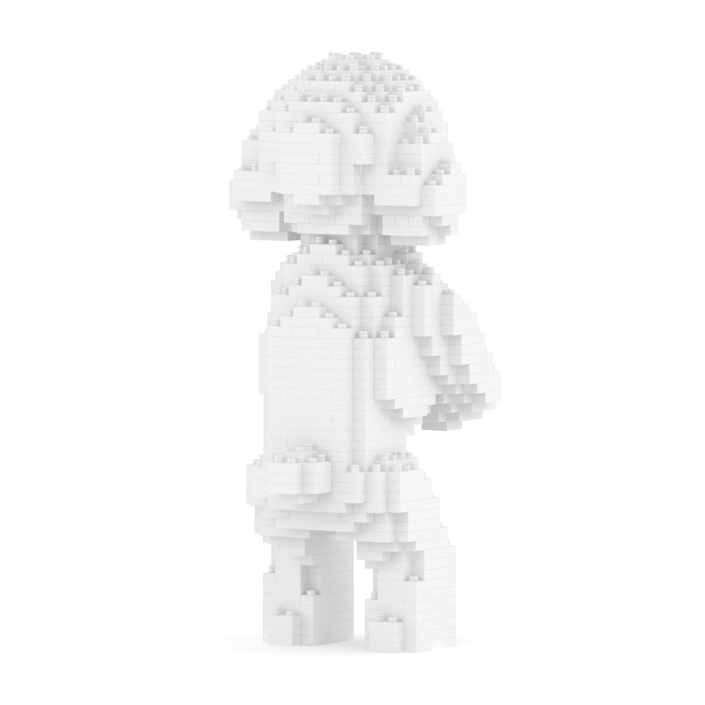Scultura Jekca Barboncino Toy bianco vista di tre quarti