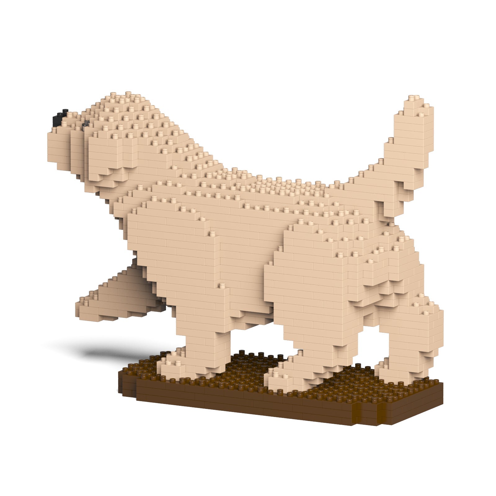 Scultura Jekca Golden Retriever cucciolo vista di tre quarti