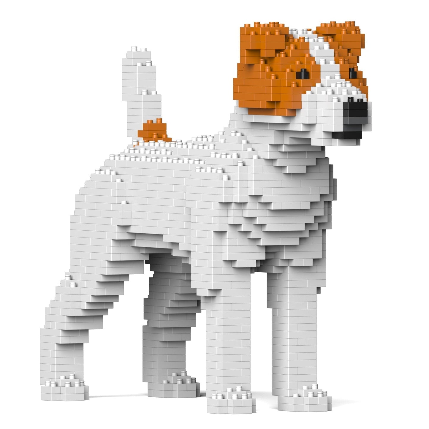 Scultura Jekca Jack Russell Terrier vista di tre quarti