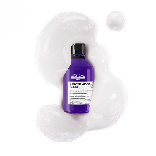 L'Oréal Keratin Alpha Sleek — shampoo lisciante senza solfati
