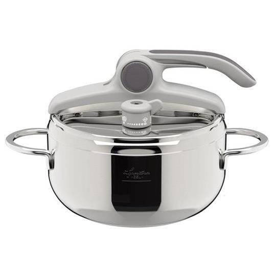 Pentola a pressione Lagostina Deliziosa LagoEasy'Up in acciaio inox, 3,5 litri