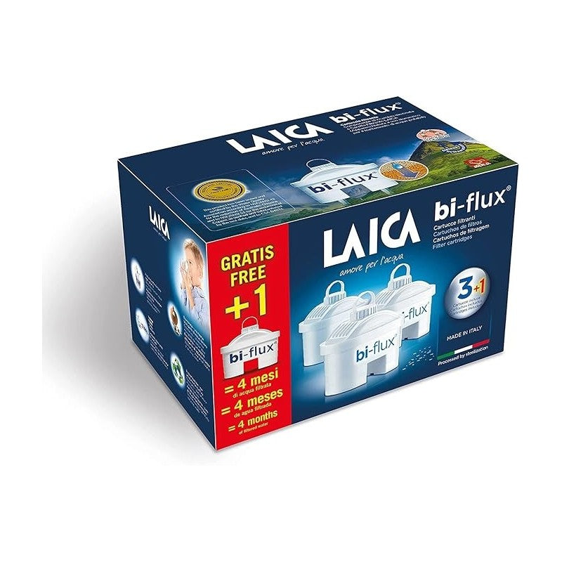 Confezione Laica Bi-Flux 3+1 cartucce filtranti per caraffa